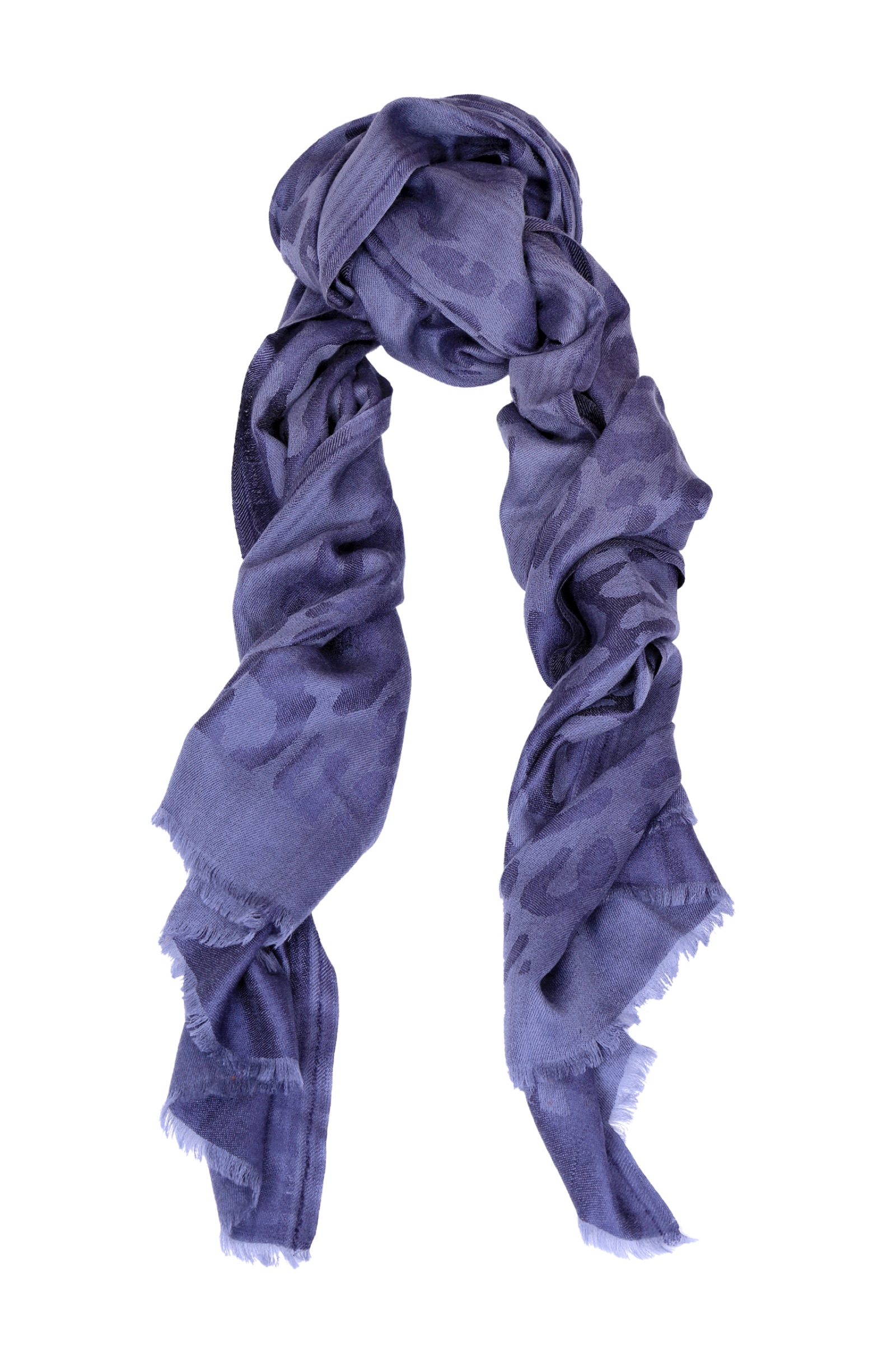 Jacquard scarf in blue for Ahume.