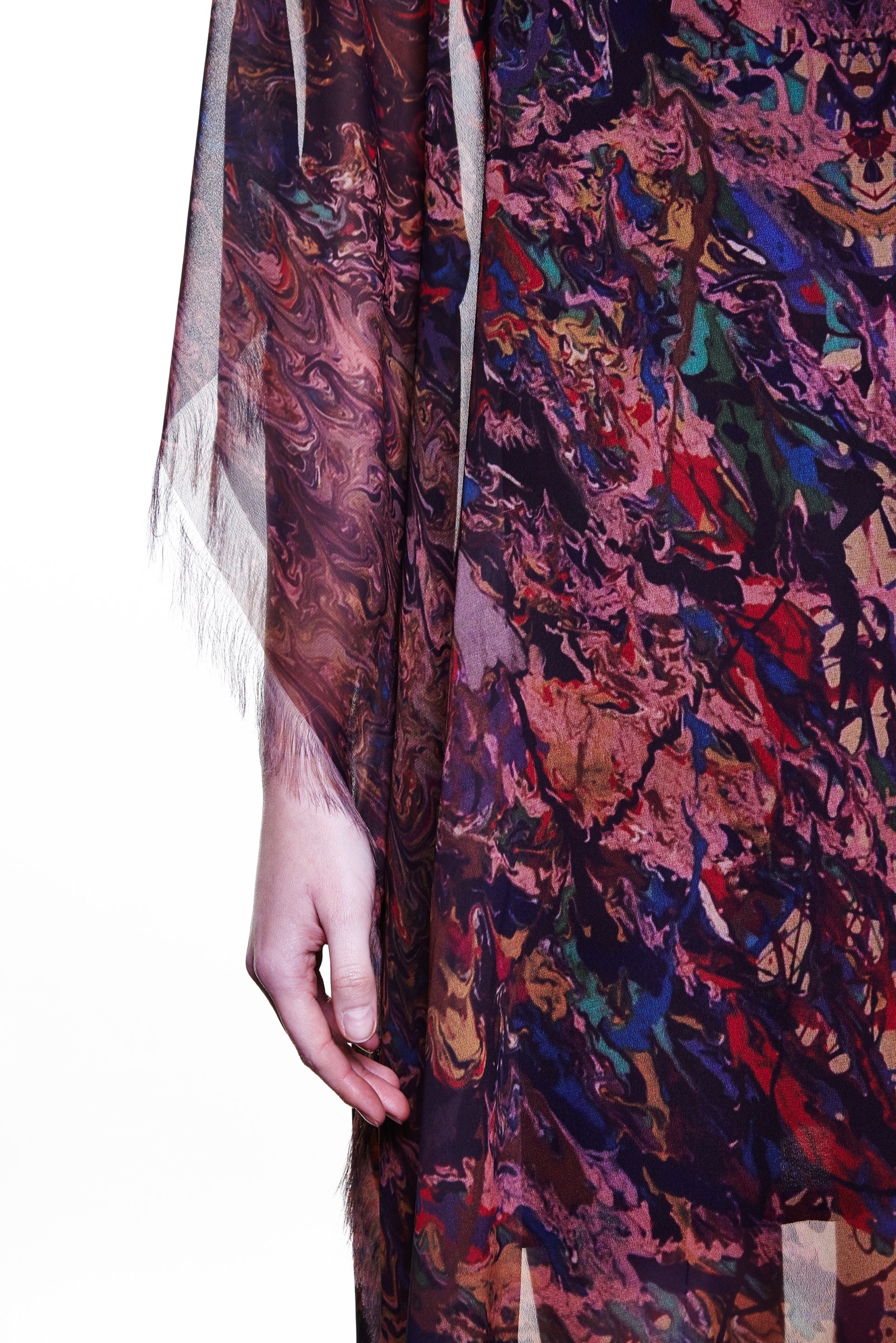 Source painting, digital brushstroke artwork that inspired the shirt dress range.