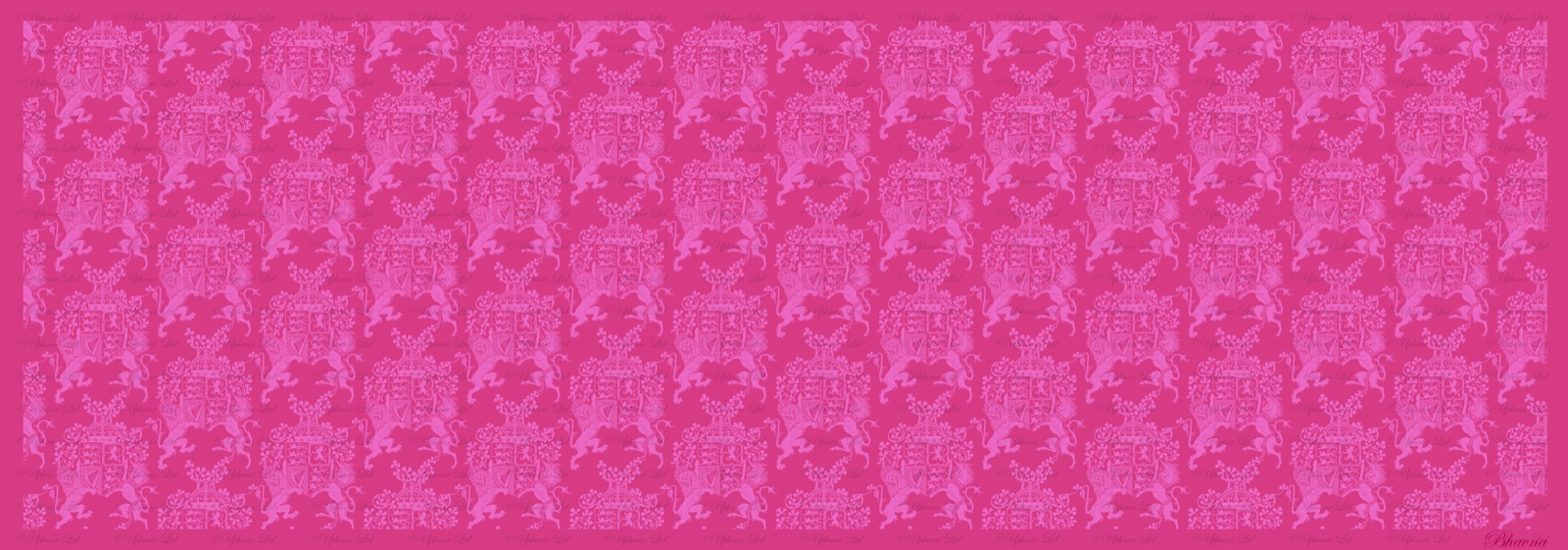 Royal Coat of Arms jacquard scarf in fuchsia.